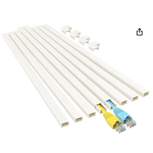 Yecaye Cord Hider, 125 in Cord Cable Concealer, Cord Covers for Wires on Wall