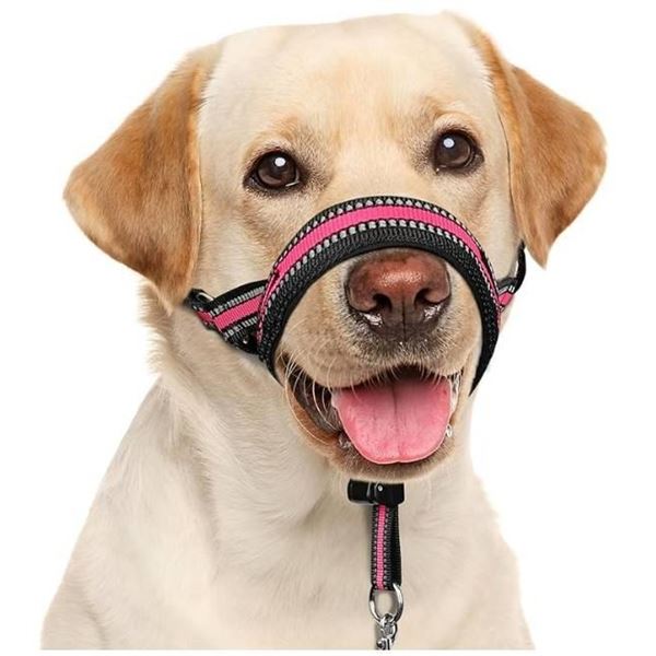 Dog Head Collar, No Pull Soft Collar, Size M, Pink
