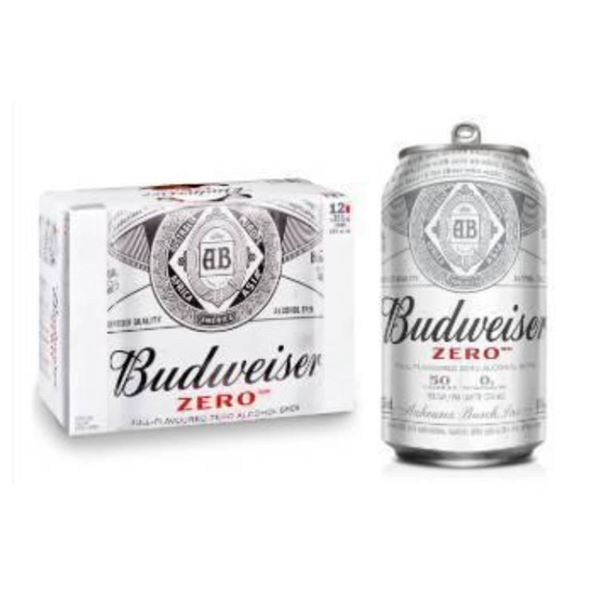Budweiser Zero Non-Alcoholic Beer, 12-pack, 355ml Cans