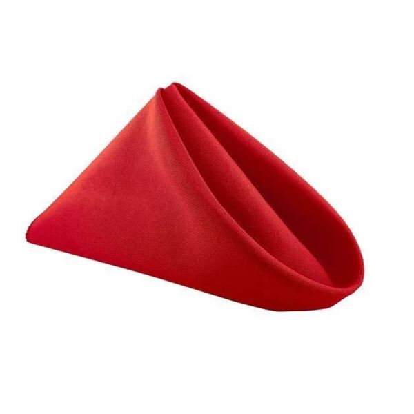 Utopia Home Polyester Dinner Napkins, Pack of 24, 17 x 17 Inches, Red
