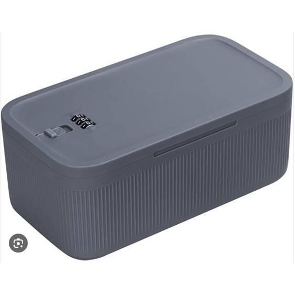 Gray Lockable Storage Case With Combination Lock Code