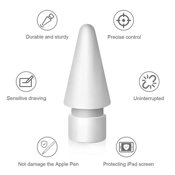 Replacement Tips for Aqadix to Apple Pencil Nibs, 6-Pack
