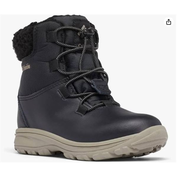 Columbia YOUTH Size 3 Waterproof Winter Boots with Insulated Lining