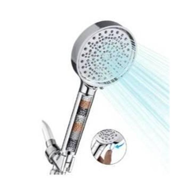 Cobbe Handheld Shower Head with Filter, 6 Spray Patterns, and Water Softener Beads – Chrome