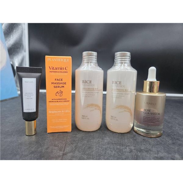 Skincare Set with Vitamin C Serum, Toner, and Essence