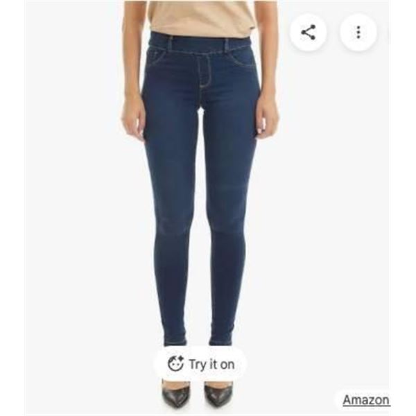 Suko Jeans Mid-Rise Skinny Leg Tummyless Denim Jeans, Size 18W