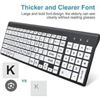 Image 1 : Full-Size Wireless Keyboard and Mouse Combo with Large Print Keys