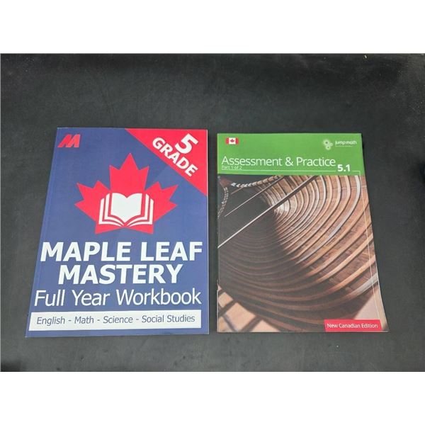 2 Educational Workbooks for Grade 5 with Exercises in English, Math, and Science