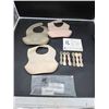 Image 1 : PandaEar Silicone Bibs and Baby Spoons Set with Slotted Design