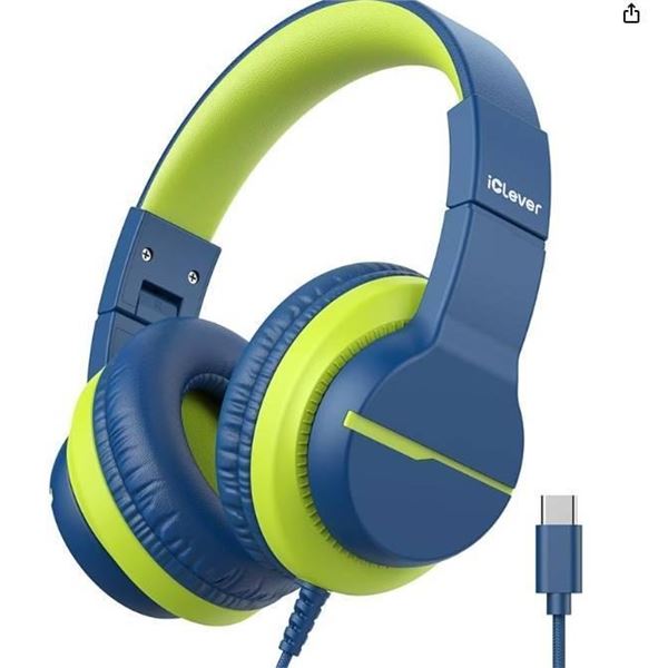 IClever Green Kids’ Headphones with 85-94dB Volume Limiter