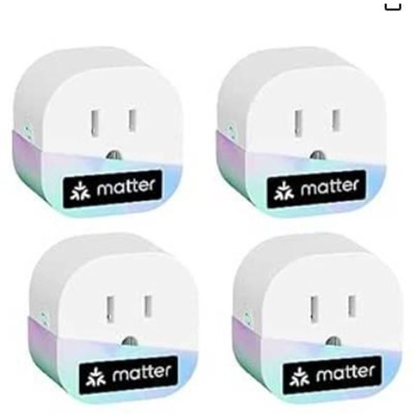 Meross Smart Wi-Fi Plug Mini, Matter-Enabled, 4-Pack