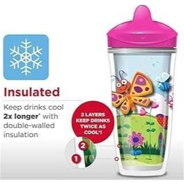 2 Pack  - Playtex Sipsters Stage 3 Tumblers With Spill-Proof Lids, Unicorn & Owl Design
