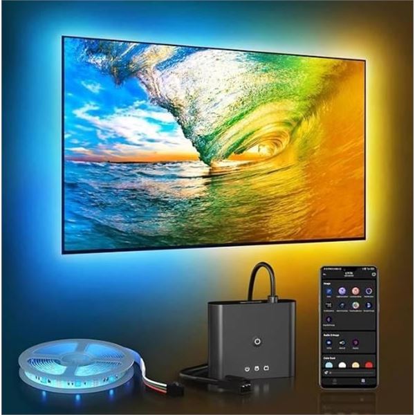 PWAYTEK Smart TV LED Backlight Kit With App Control and HDMI Support
