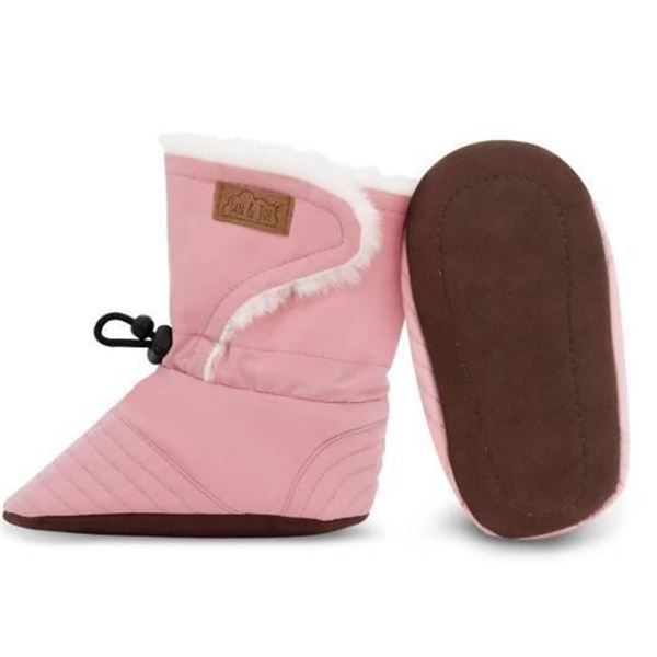 Jan & Jul Stay-Put Winter Booties, Size M, Dusty Pink, 12-18 Months