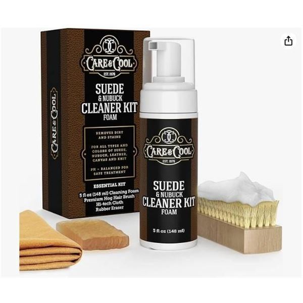Care & Cool Suede and Nubuck Cleaner Kit Foam with Accessories
