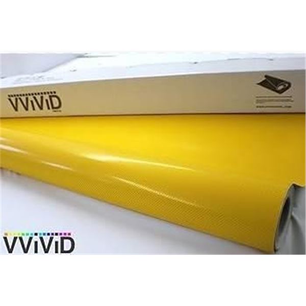 Two Rolls of VViViD+ Premium Commercial Graphics Yellow Vinyl Wrap