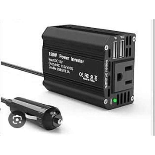 150W Power Inverter with 3.1A USB Charging Ports and Identification Technology