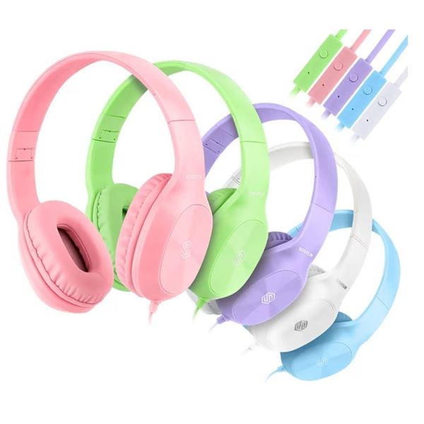 BLUE-  Sonitum Stereo Wired Over-Ear Headphones with 3.5mm Jack