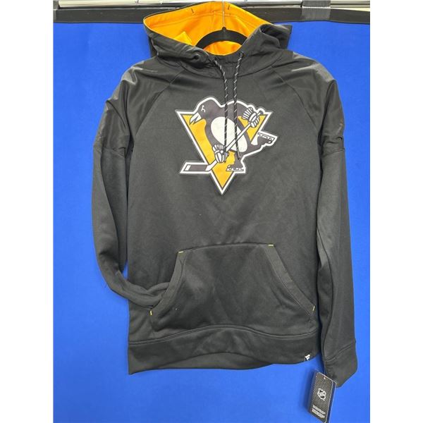 Fanatics NHL Penguins Friction Hoodie, Men’s Medium, Black/Yellow Gold
