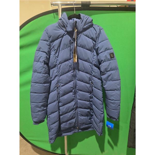 Lole Women’s Winter Jacket with Hoodie in Blue, Size L/G