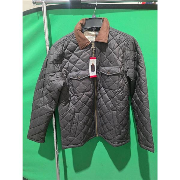 Weatherproof Vintage Quilted Men’s Jacket Brown Collar, Size M/M