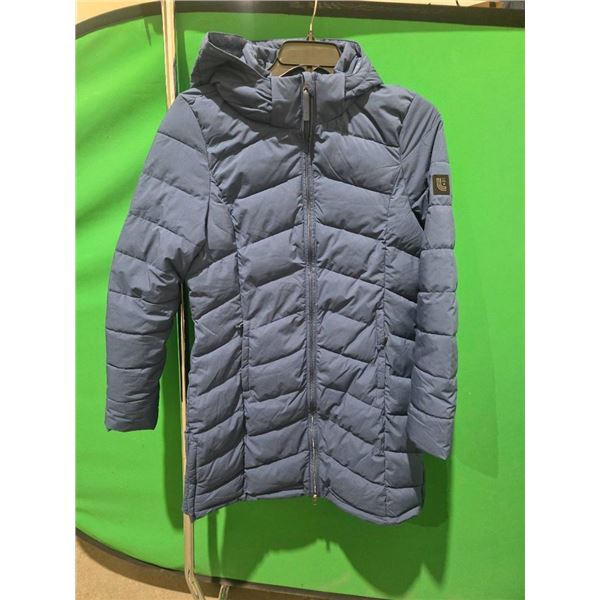 Lole Women’s Winter Jacket with Hoodie in Blue, Size L/G