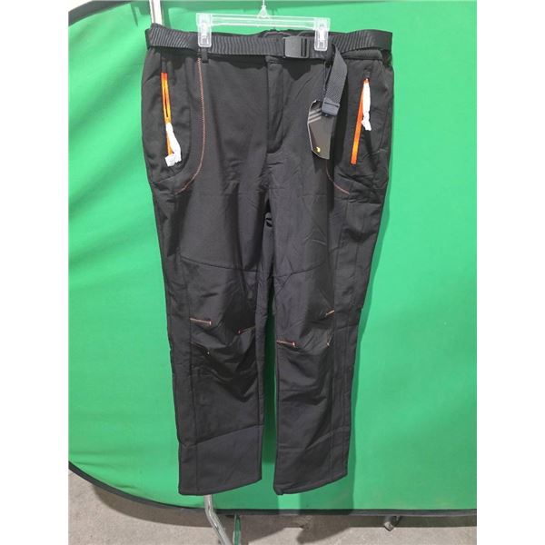 Outdoor Sports Pants, Black with Orange Accents, Size US XL