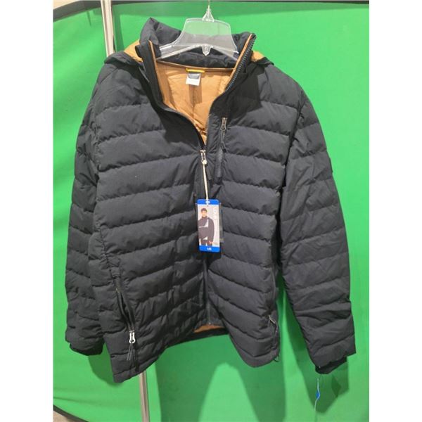Lole Packable Down Jacket with Hood in Black, Size L/G