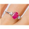 Image 1 : $200, SILVER(2.61g),  RUBY (1.5ct) RING, retail value $200