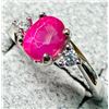 Image 3 : $200, SILVER(2.61g),  RUBY (1.5ct) RING, retail value $200