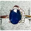 Image 3 : $200, SILVER(2.7g),  SAPPHIRE (1ct) RING, retail value $200
