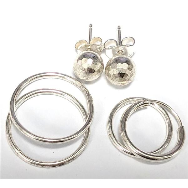 $40, SILVER(2.07g),  3 PARIS EARRING SET, retail value $40