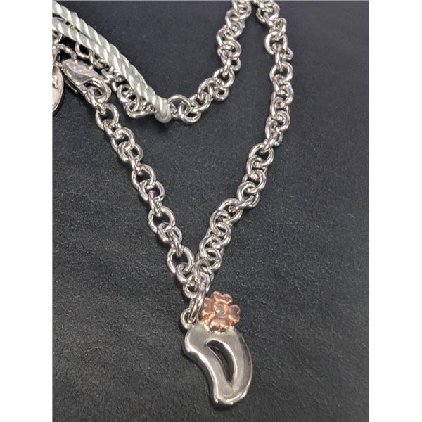 $70, SILVER(3.48g),  DIAMOND (0.01ct)  BRACELET 6", retail value $70