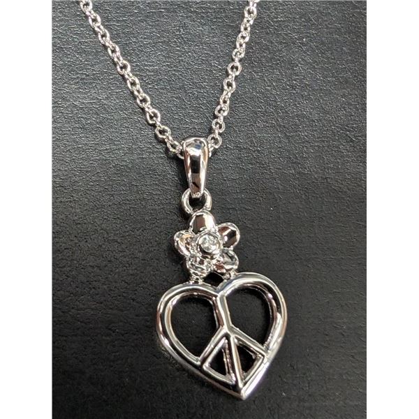 $60, SILVER DIAMOND (0.005ct) NECKLACK 16-18", retail value $60