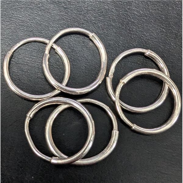 $50, SILVER 3 PAIRS EARRING SET, retail value $50