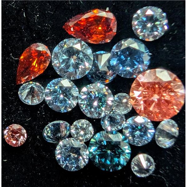 $600, LAB COLOR DIAMOND ASSORTED SIZE (APP 1ct), retail value $600