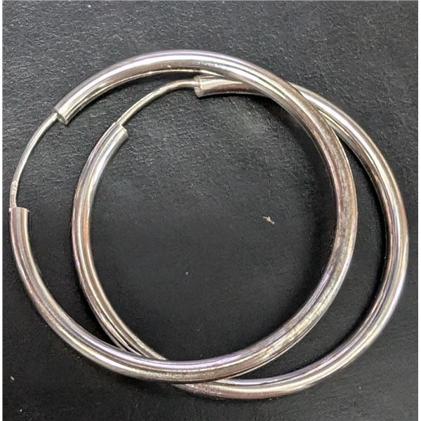 $50, SILVER HOOP 33MM EARRING, retail value $50