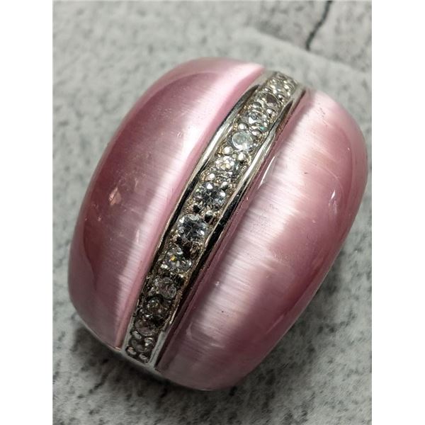 $400, SILVER(10g), GENUINE GEMSTONE AND CZ RING, retail value $400