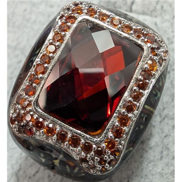 $330, SILVER(13.44g),  GENUINE GEM RING, retail value $330