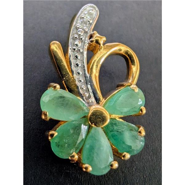 $240, SILVER EMERALD  (1ct) PENDANT, retail value $240