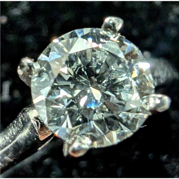 $2835, PLATINUM PT950 LAB DIAMOND (0.76ct)RING, size 5, appraised value $2835, ring resizeable for $