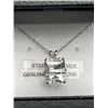 Image 3 : White Topaz Solitaire Pendant & Chain- APPRAISED $1085