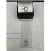 Image 6 : White Topaz Solitaire Pendant & Chain- APPRAISED $1085