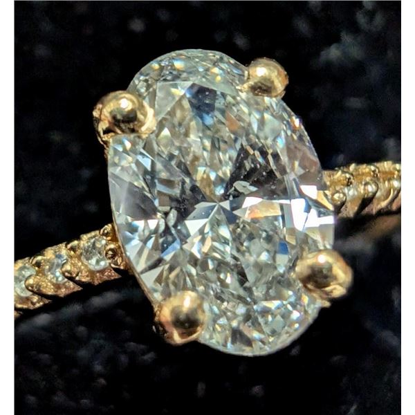 $3000, 10K(1.22g), LAB DIAMONDRING, size , appraised value $3000, ring resizeable for $50