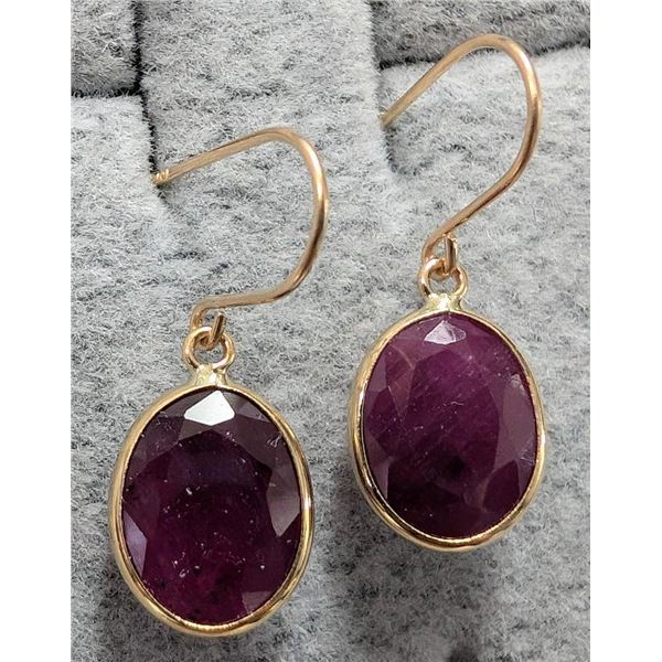 $1300, 10K(1.48g), RUBY (5.3ct)EARRING, appraised value $1300