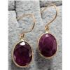 Image 1 : $1300, 10K(1.48g), RUBY (5.3ct)EARRING, appraised value $1300