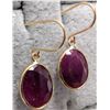 Image 2 : $1300, 10K(1.48g), RUBY (5.3ct)EARRING, appraised value $1300