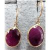 Image 3 : $1300, 10K(1.48g), RUBY (5.3ct)EARRING, appraised value $1300