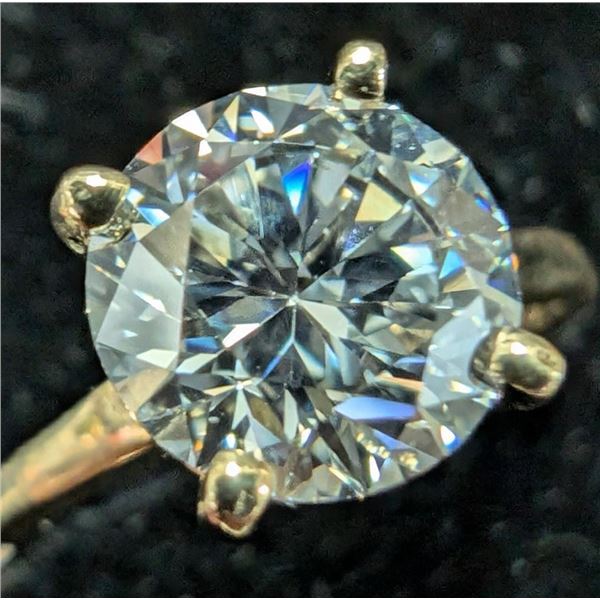 $3625, 10K(1.76g), LAB DIAMOND (1.61ct)RING, size 6, appraised value $3625, ring resizeable for $50