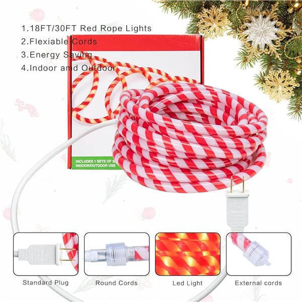 Holiday Living 18-ft LED Candy Cane Rope Light